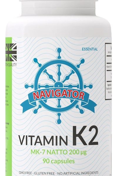Navigator Vitamin K2 MK-7 200 µg | 90 Kapseln – Nahrungsergänzungsmittel mit Vitamin K2 (Menachinon-7) für gesunde Knochen und ein gesundes Herz-Kreislauf-System – Nahrungsergänzungsmittel Navigator K2 MK-7 200 µg - 90 Kapseln