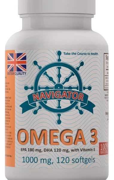Navigator Omega 3 EPA 180 mg / DHA 120 mg - 120 Weichkapseln (Nahrungsergänzungsmittel) - Nahrungsergänzungsmittel Navigator Omega 3 EPA 180 mg / DHA 120 mg - 120 Weichkapseln (Nahrungsergänzungsmittel) - Nahrungsergänzungsmittel