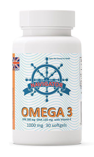 Navigator Omega-3 EPA 180 mg / DHA 120 mg, 30 żelatynowych kapsułek wysokiej za Navigator Omega-3 EPA 180 / DHA 120 mg, 30 kapsułek żelatynowych