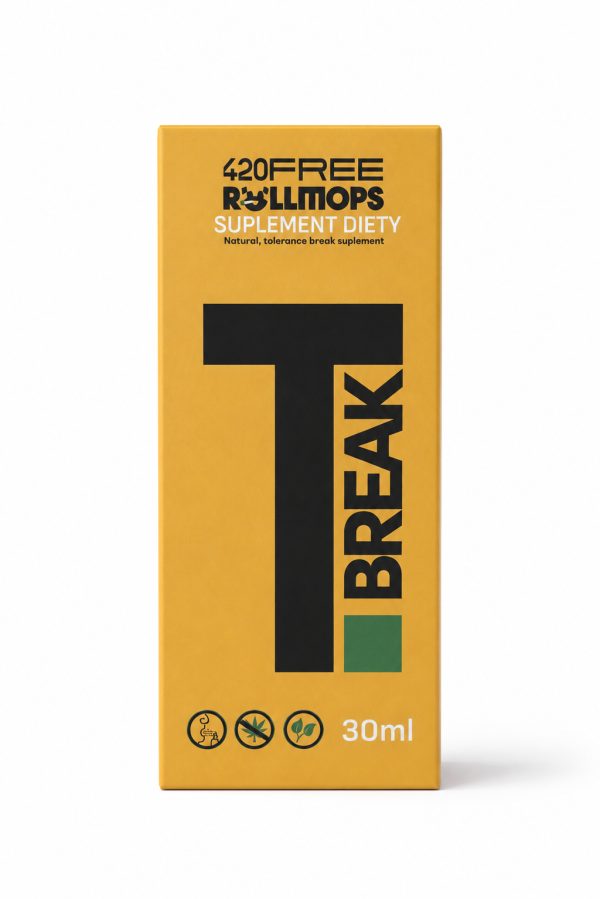 420FREE T-Break suplement 30 ml — opakowanie i butelka, widok ogólny