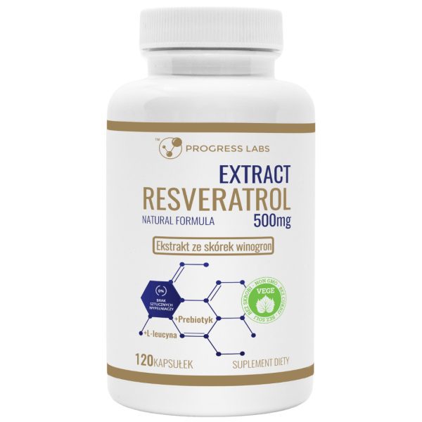 1-9.png Resweratrol 500 mg ekstrakt ze skórek winogron — opakowanie 120 kapsułek