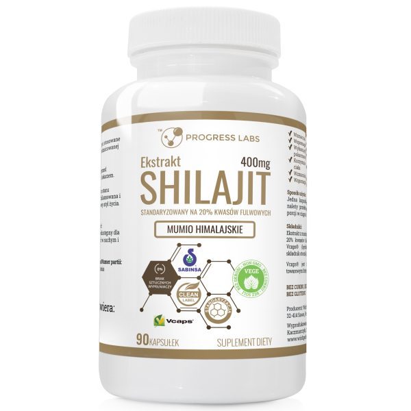 943.jpg Shilajit Mumio himalajskie ekstrakt 400 mg wegański — opakowanie 90 kapsułek