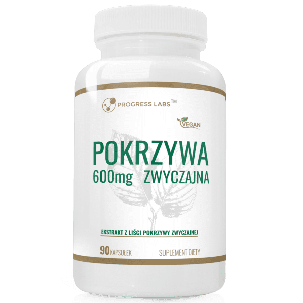 pokrzywa-progress-labs.png Pokrzywa zwyczajna ekstrakt 600 mg wegański — opakowanie 90 kapsułek