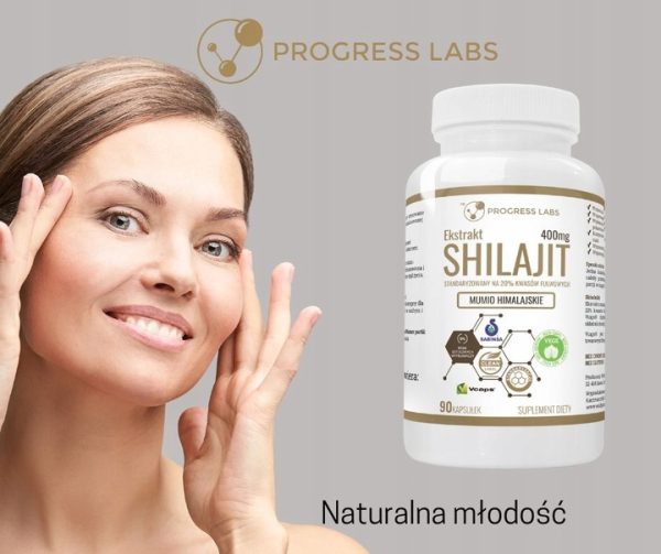 Shilajit Mumio ekstrakt — etykieta ze składem, 90 kapsułek