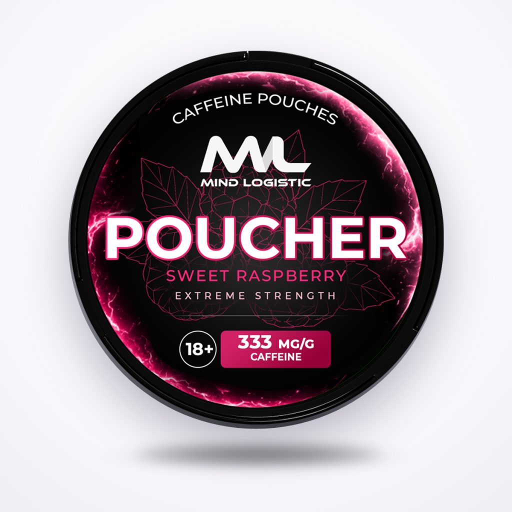 Bestsellery Poucher Sweet Raspberry - opakowanie 20 saszetek kofeinowych o smaku słodkiej maliny