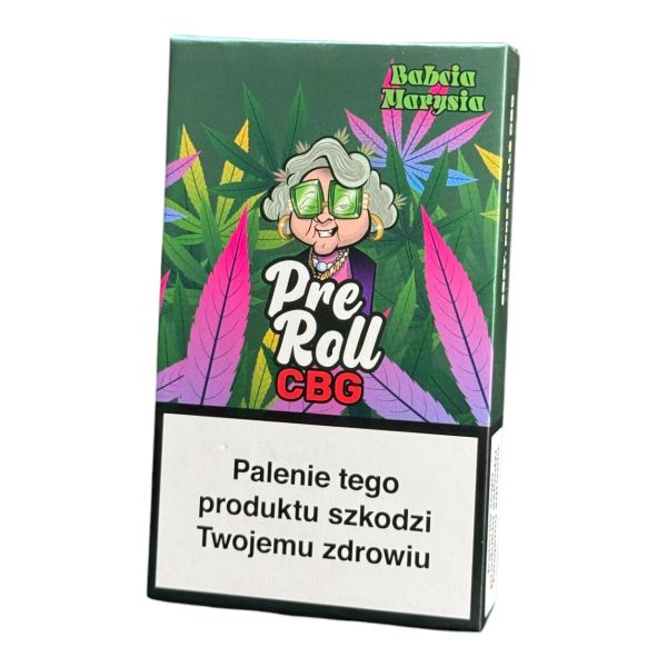 Grandma Marysia mit Cannabigerolen x 5 Stück. Vorgerollte Joints - 5 Stück Grandma Marysia mit Cannabigerol-Pre-Rolls – ausziehbare Schublade mit separatem Fach für jeden Pre-Roll
