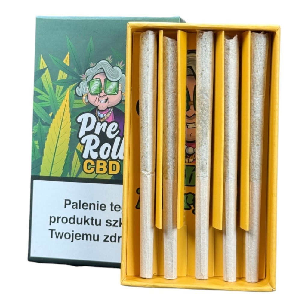 Bestsellery Babcia Marysia preroll - pudełko kolekcjonerskie z pięcioma prerollami z kwiatów konopnych