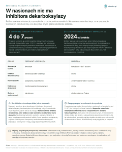 Common scabious and levodopa - There is no decarboxylase inhibitor in the seeds