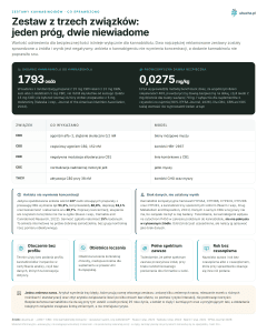 Zestawy kannabinoidów, Co sprawdzono - Zestaw z trzech związków: jeden próg, dwie niewiadome