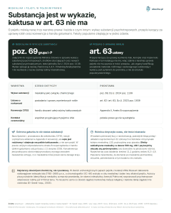 Meskalina i pejotl w polskim prawie - Substancja jest w wykazie, kaktusa w art. 63 nie ma