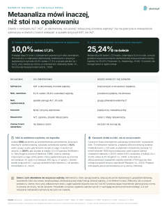 Wsparcie wątroby, Co pokazała praca - Metaanaliza mówi inaczej, niż stoi na opakowaniu