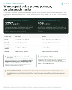ALCAR wobec nerwu obwodowego - W neuropatii cukrzycowej pomaga, po taksanach nasila