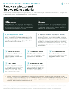 Kolagen rano czy wieczorem, Dwa badania, nie jeden test - Rano czy wieczorem? To dwa różne badania