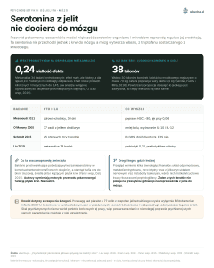 Psychobiotyki i oś jelita-mózg - Serotonina z jelit nie dociera do mózgu
