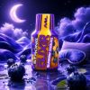 Shot konopny Elixir Panoramixa Blueberry Relax 100 ml z borówkami na fioletowym tle