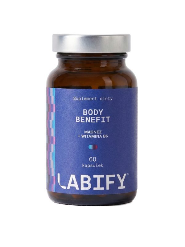 LABIFY Body Magnez+ - 60 kapsułek LABIFY Body Magnez+ - opakowanie 60 kapsułek na bialym tle