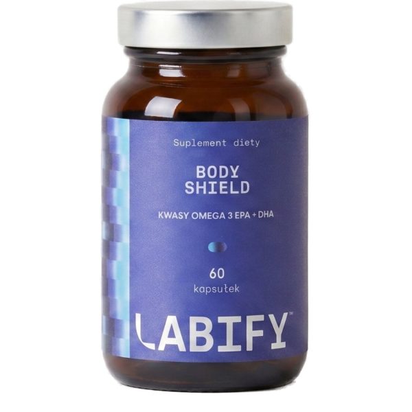 LABIFY Body Omega 3+ - opakowanie 60 kapsułek na bialym tle