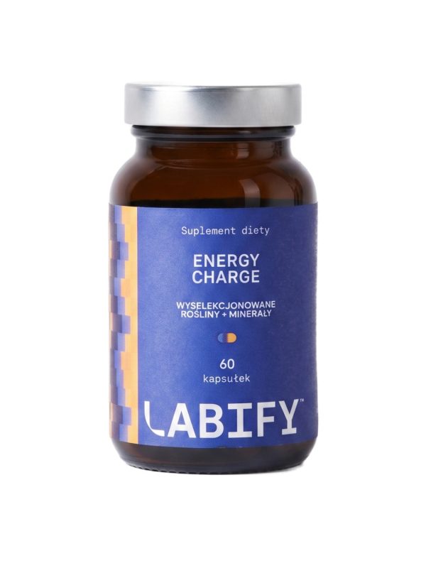 LABIFY preparat z linii Energy - 60 kapsułek LABIFY preparat z linii Energy - opakowanie 60 kapsułek na bialym tle