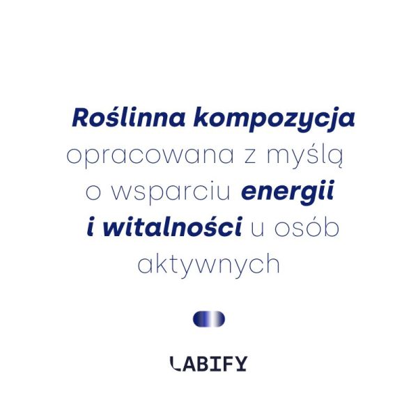 LABIFY preparat z linii Energy - zdjęcie 3 LABIFY preparat z linii Energy - grafika producenta o kompozycji roślinnej, tekst na białym tle