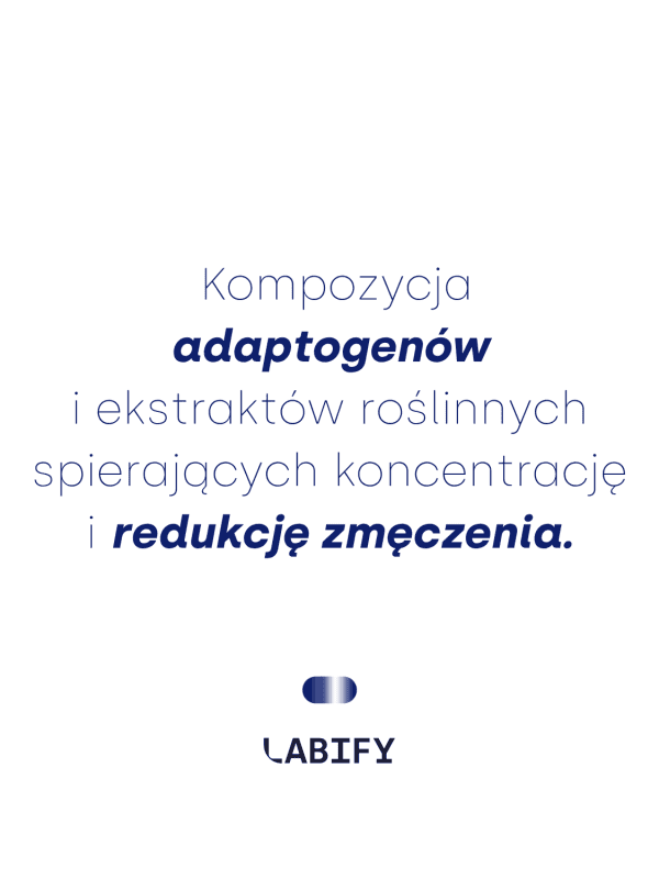 LABIFY Energy Power+ - zdjęcie 3 LABIFY Energy Power+ - grafika producenta o adaptogenach i ekstraktach roślinnych