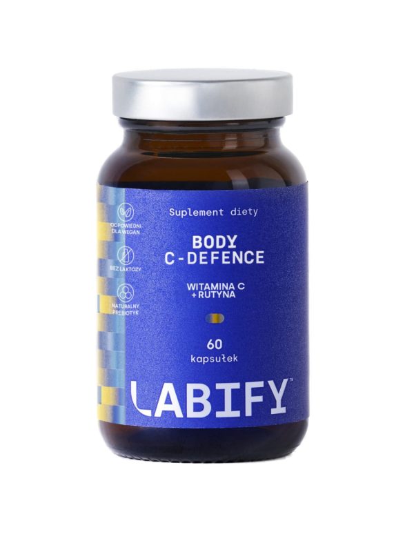 LABIFY Body Witamina C+ - 60 kapsułek LABIFY Body Witamina C+ - opakowanie 60 kapsułek na bialym tle