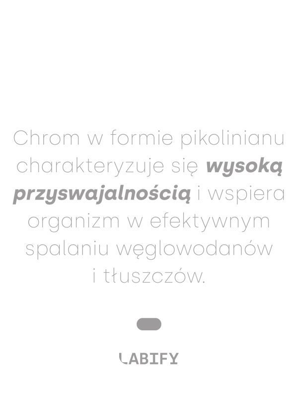 LABIFY Chrom MONO - zdjęcie 2 LABIFY Chrom MONO - grafika producenta o pikolinianie chromu, szary tekst na białym tle