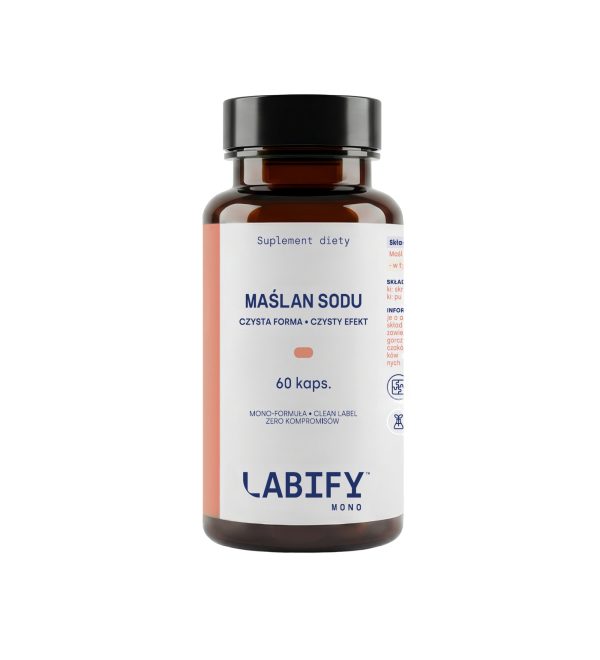 LABIFY Maślan sodu MONO - 90 kapsułek LABIFY Maślan sodu MONO - opakowanie 90 kapsułek na bialym tle