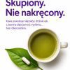 LABIFY L-teanina MONO - zdjęcie 2 LABIFY L-teanina MONO - filiżanka zielonej herbaty z liściem i kapsułka, widok z góry