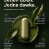 LABIFY L-teanina MONO - zdjęcie 6 LABIFY L-teanina MONO - grafika producenta o porze przyjmowania kapsułki, ciemnozielone tło