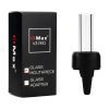 6974019220374_03_biale_tlo Pudełko X-Max V3 PRO Glass Mouthpiece obok szklanego ustnika z czarną podstawą
