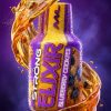 Elixir Panoramixa Blueberry Relax 100 ml w pionowym kadrze z borówkami i okruchami ciastek
