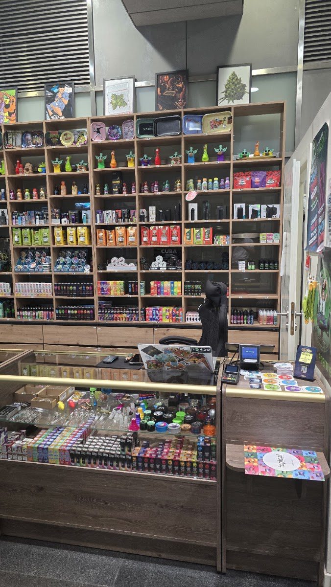Shelves and counter in u Bucha store on Nowy Świat