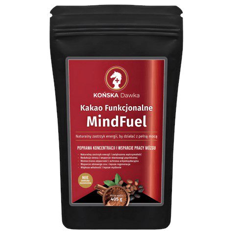Opakowanie Końska Dawka Kakao Funkcjonalne MindFuel z ekstraktami grzybów, 405 g