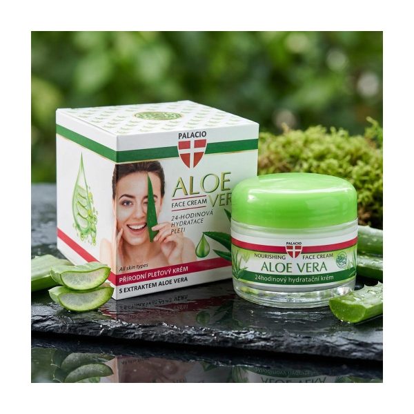 PALACIO Krem do skory Aloe Vera 50ml: sloiczek kremu, dodatkowe ujecie produktowe