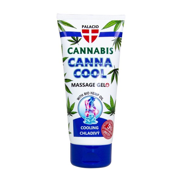 PALACIO Zel do masazu z konopi CANNACOOL chlodzacy w tubie 200ml: tuba na jednolitym tle, zdjecie produktowe