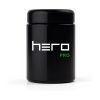 Szklany pojemnik bezzapachowy z higrometrem 250ml HERO PRO: zamkniety czarny sloik z logo HERO PRO Szklany pojemnik bezzapachowy z higrometrem 250ml HERO PRO: zamkniety czarny sloik z logo HERO PRO
