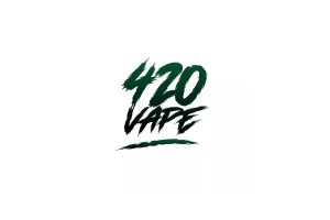 420VAPE: zielono-czarny napis 420 VAPE pędzlowym krojem na białym tle 420VAPE: zielono-czarny napis 420 VAPE pędzlowym krojem na białym tle
