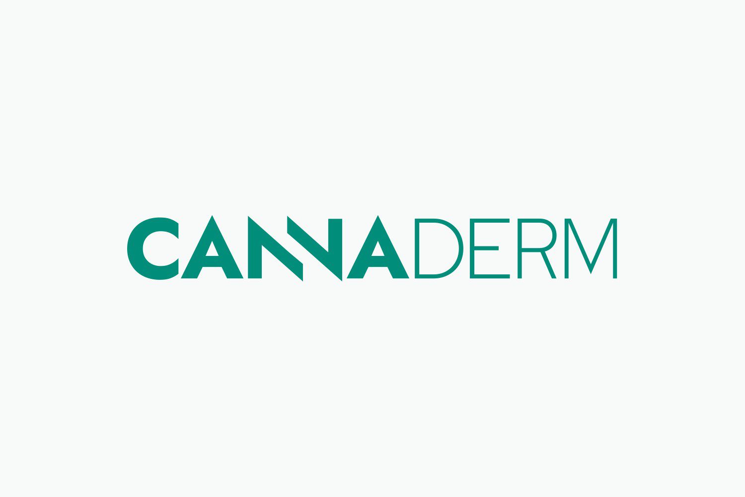 Brands at u Bucha Cannaderm: zielony napis CANNADERM, pierwsza połowa pogrubiona