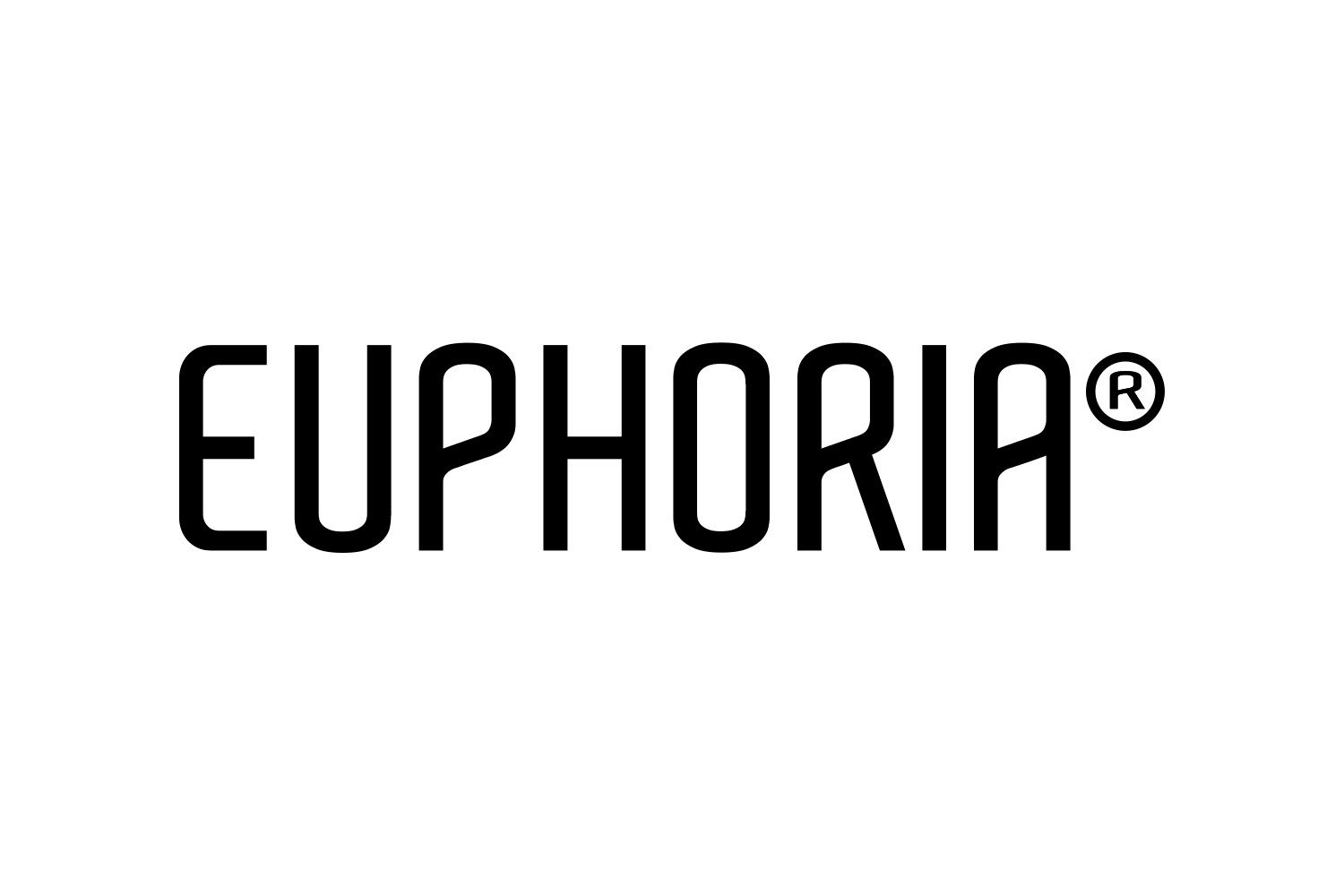 Brands at u Bucha Euphoria: czarny napis EUPHORIA ze znakiem ®