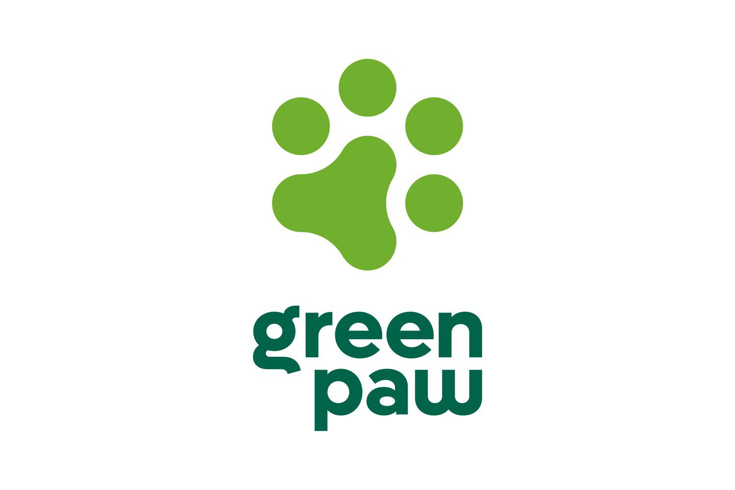 Brands at u Bucha Green Paw: zielona łapa nad napisem green paw