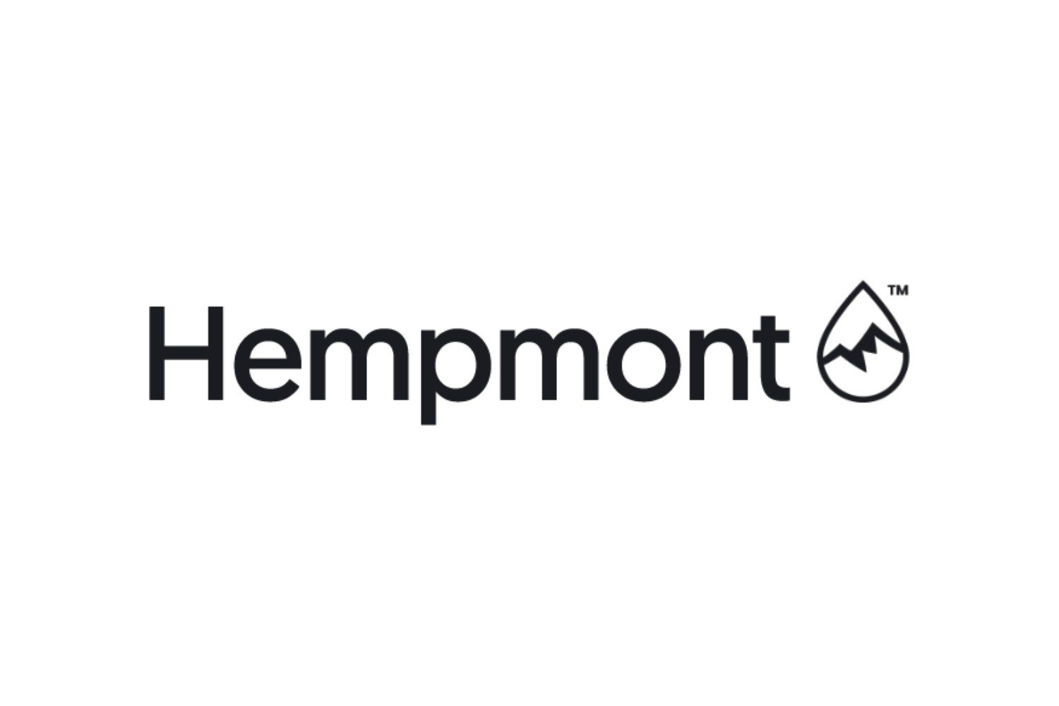 Brands at u Bucha Hempmont: ciemny napis hempmont i znak kropli po prawej