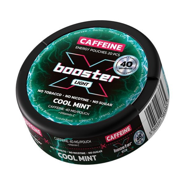 X-booster Woreczki energetyczne Cool Mint 40 mg SNUS: opakowanie saszetek z napisem Cool Mint 40 mg