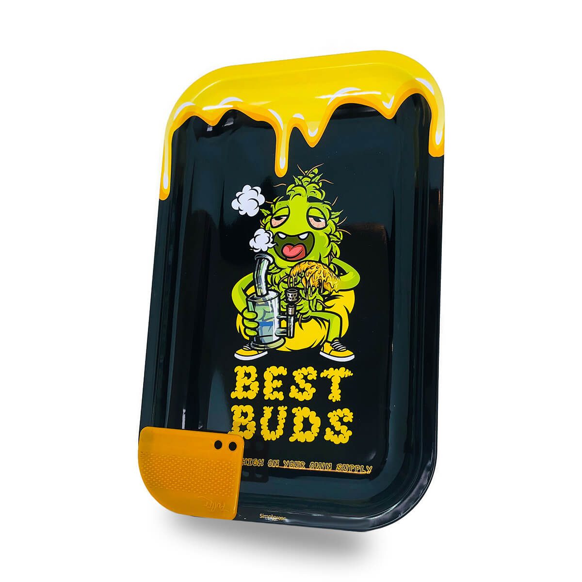 Duża tacka Best Buds Dab 33×27,5 cm: metalowa tacka kolekcjonerska z motywem Dab