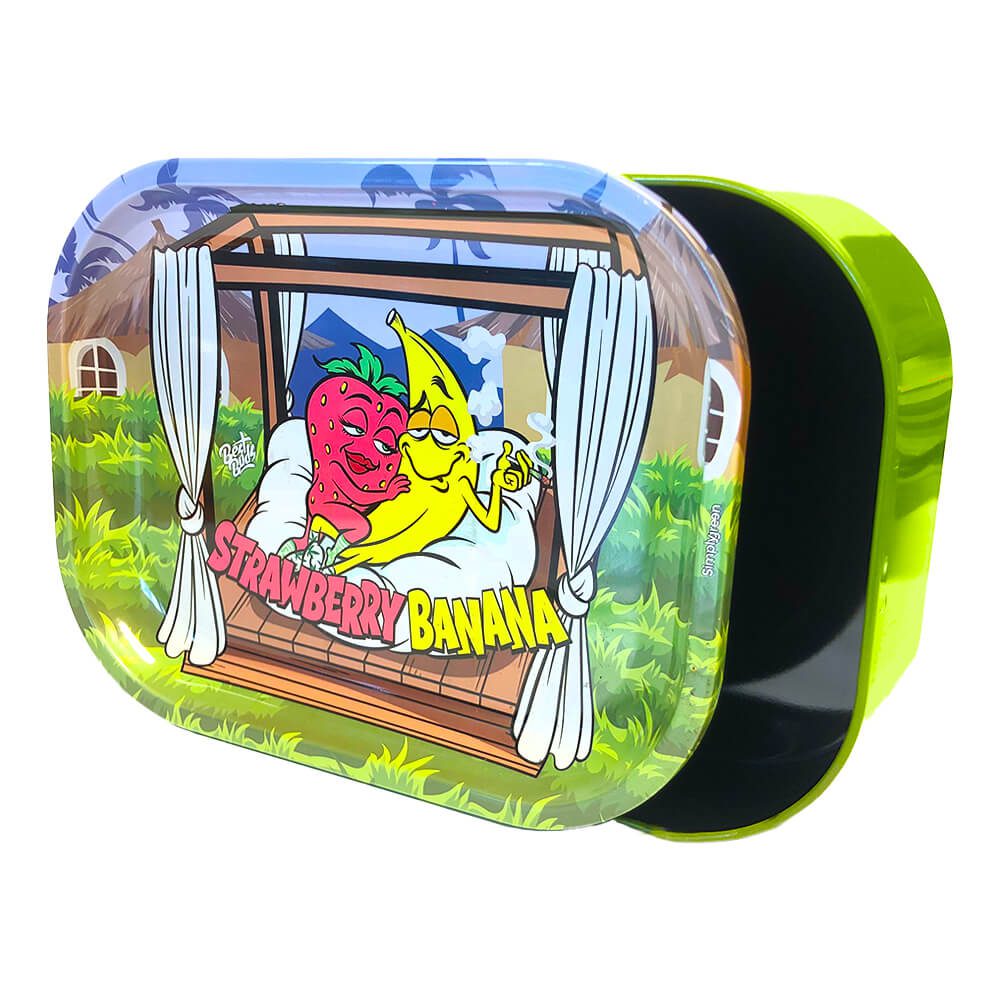 Best Buds pudełko Strawberry Banana z metalową tacką: zestaw kolekcjonerski