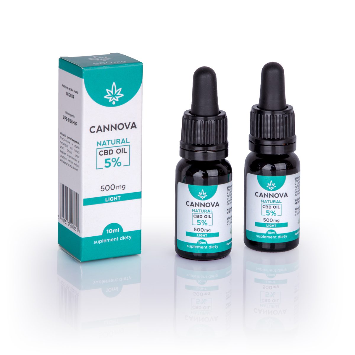 CANNOVA Natural CBD Oil 500 mg – 5% – 10ml