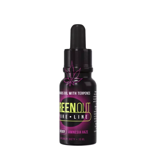 Hanföl Green Out Pure Mini 10 ml Amnesia Haze Energy — Fläschchen Vollspektrum Hanföl
