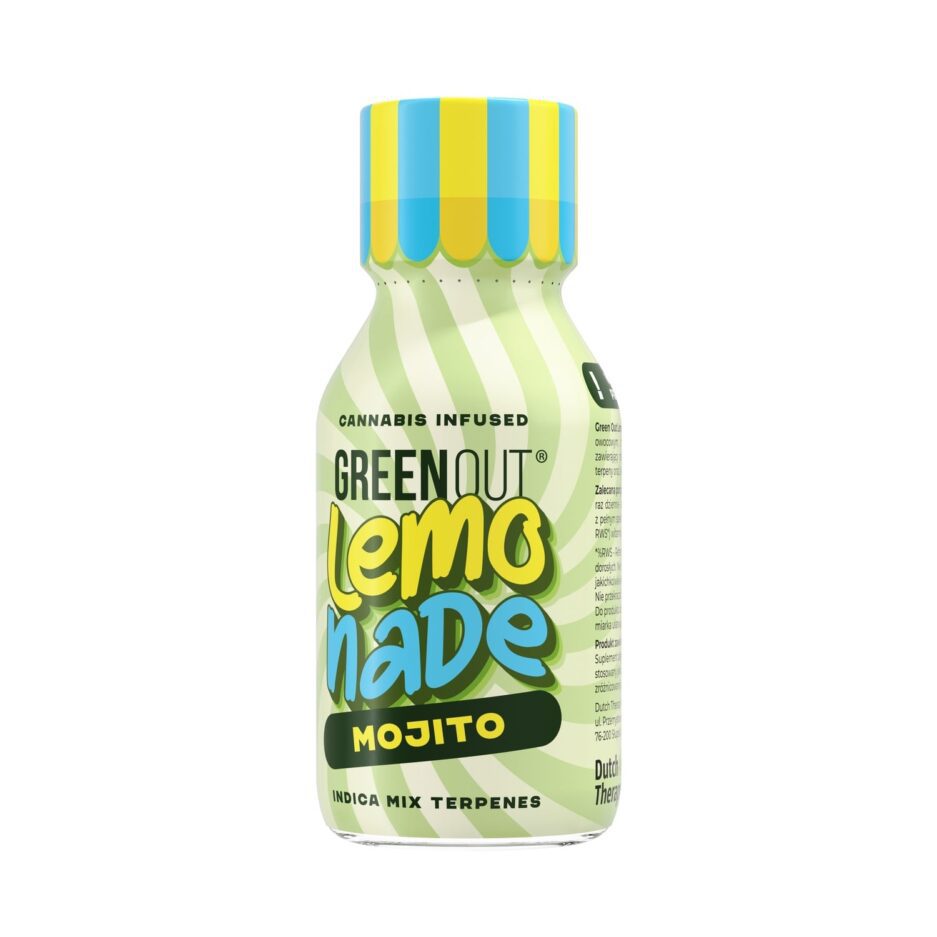 Green Out Lemonade Mojito - 100 ml bottle of mint-lime hemp shot