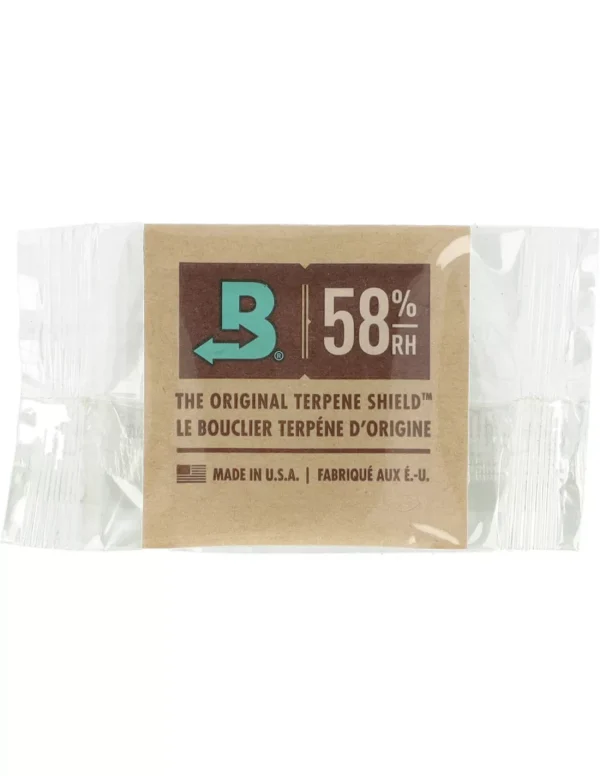 Regulator Boveda 58% saszetka 4 g — najmniejsza 2-way humidity z suchym profilem 58% RH