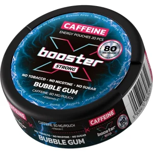 Bestsellery Woreczki kofeinowe X-Booster Bubble Gum 80 mg – puszka 20 sztuk