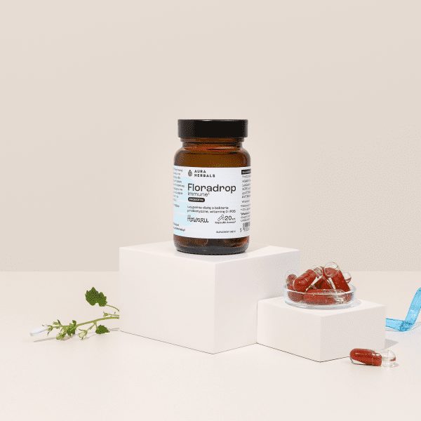 Floradrop immune¹, probiotyk, kapsułki 20 szt Probiotyk Floradrop immune – HOWARU Restore II i FOS w jednej kapsułce